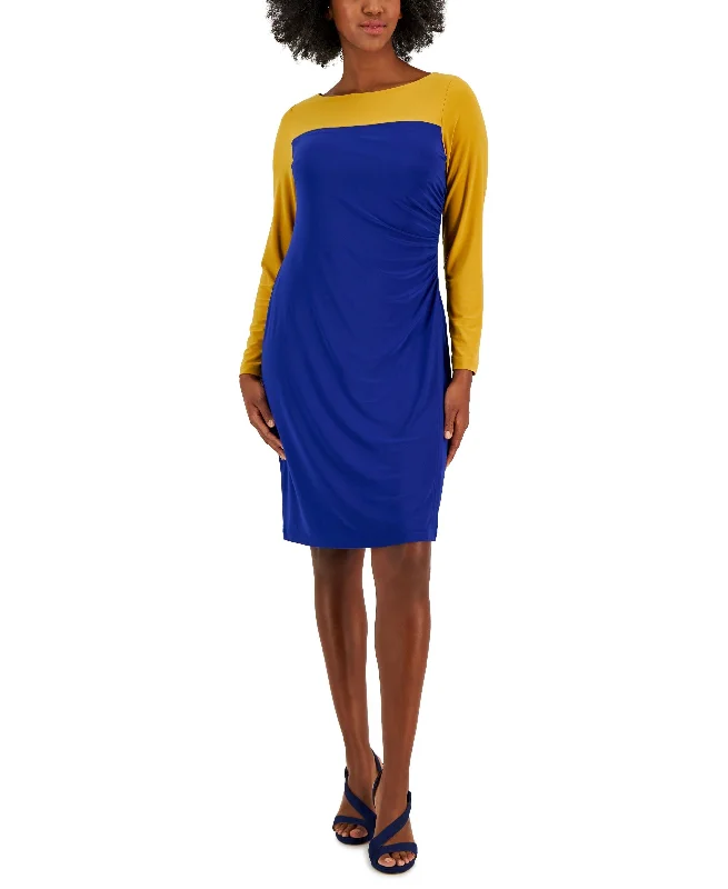 Sneak Peek Sale Ginger Colorblocked Midi Shift Dress