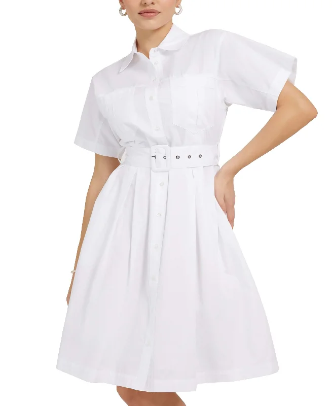 Deal Frenzy Guess Selene Cotton Shirt Dress