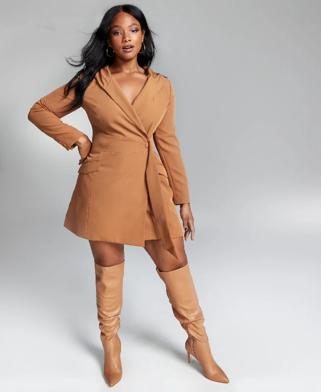Don't Wait INC International Concepts Ade Samuel For Inc Womens Hooded Blazer Dress