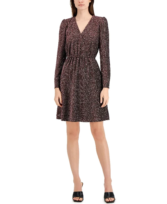 Fantastic Deals Inc International Concepts Metallic Knit A-Line Dress