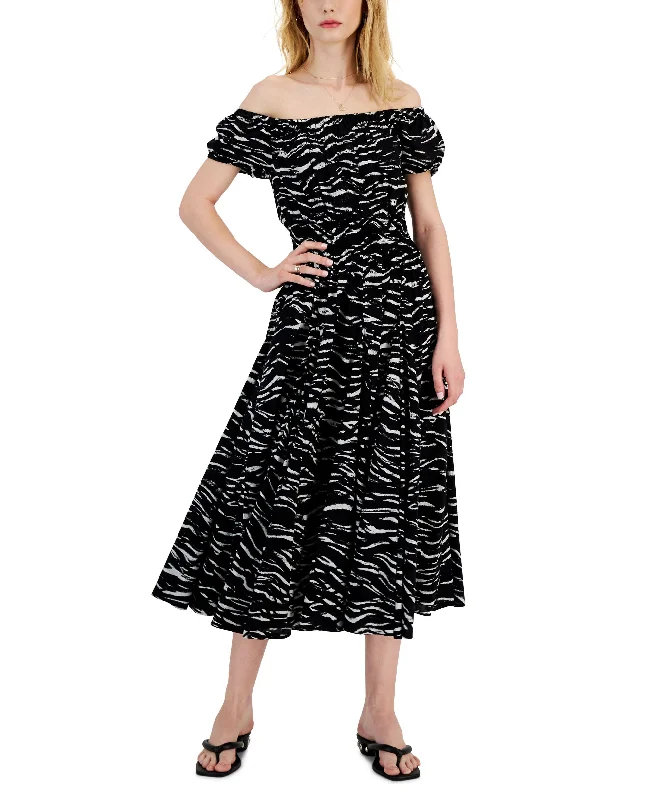 Deep Discounts INC International Concepts Tiger Print Midi Dress