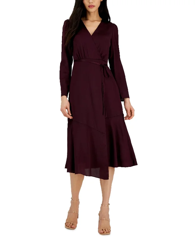 Markdowns Inc International Concepts Womens V-Neck Faux-Wrap Dress