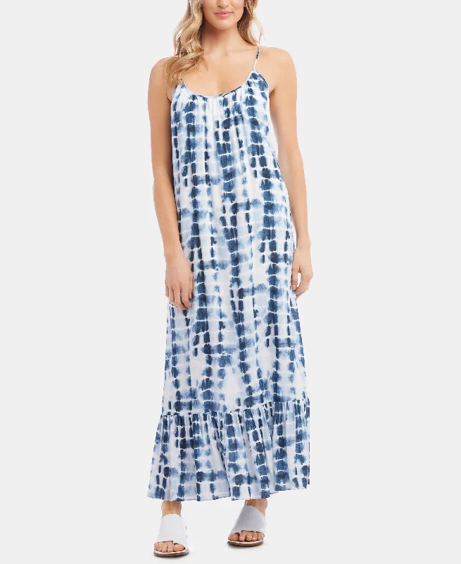 Huge Savings Karen Kane Tie Dyed Ruffle Hem Maxi Dress