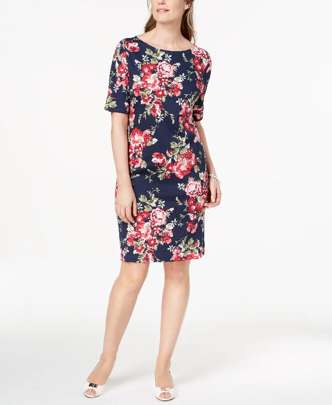 New Deals Karen Scott Floral Print Shift Dress