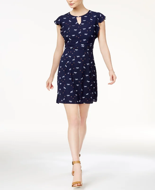 Price Reduction Maison Jules Printed Ruffled Dress