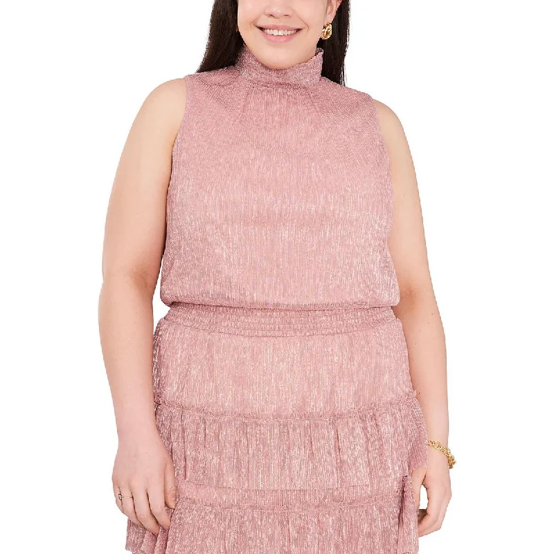 Price Rollback MSK Womens Plus Metallic Knee-Length Shift Dress