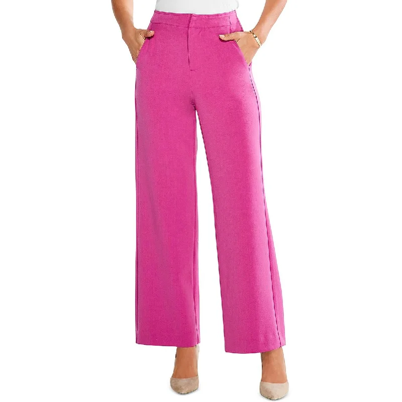 Final Clearance Nic + Zoe Womens Flat Front Solid Wide Leg Pants