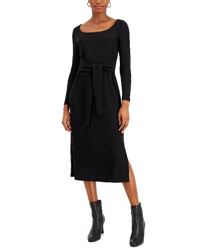 Extra Savings Nine West Tie Front Sweater Knit Dress