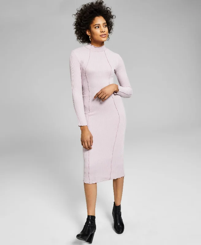 Deal Dash Now This Womens Ribbed Exposed Seam Dress