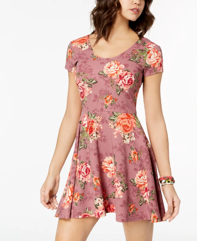 Sale Event Planet Gold Juniors Printed Double Scoop Skater Dress