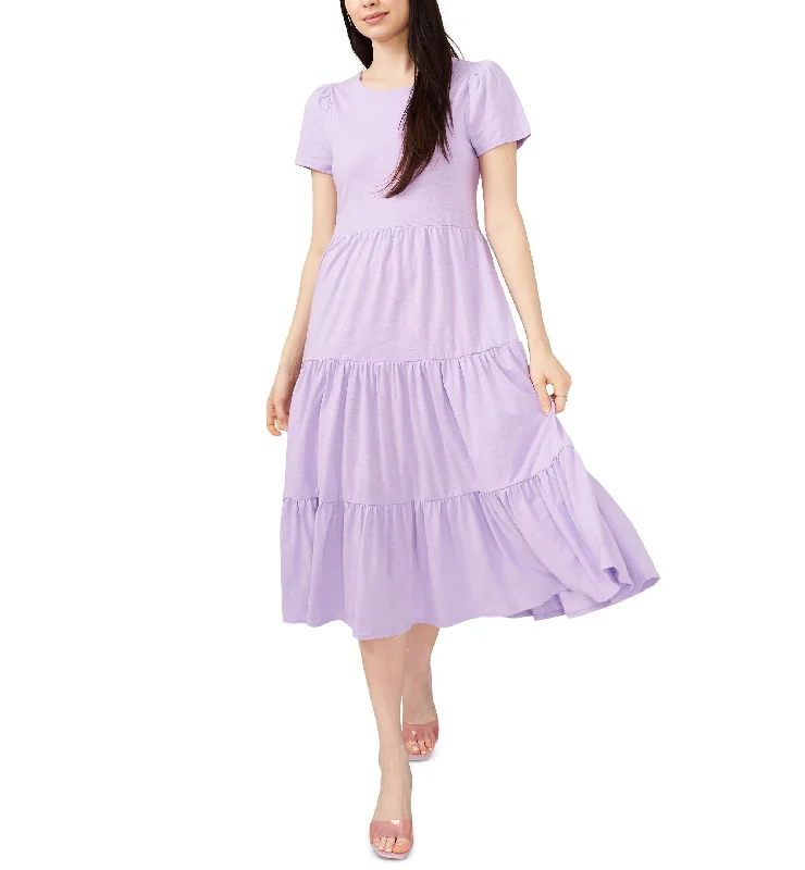 Steals and Deals Riley Rae Lacey Tiered Puff Sleeve Dress