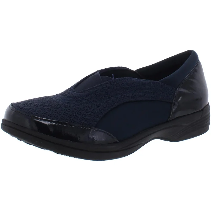 Super Deal SoLite by Easy Street Womens Spontaneous Patent Cushioned Slip-On Sneakers