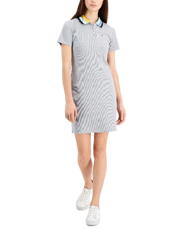 Buy More, Save More Tommy Hilfiger Striped Collar Polo Dress