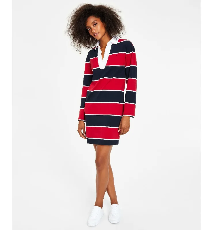 Members Only Tommy Hilfiger Womens Rugby Collared Dress