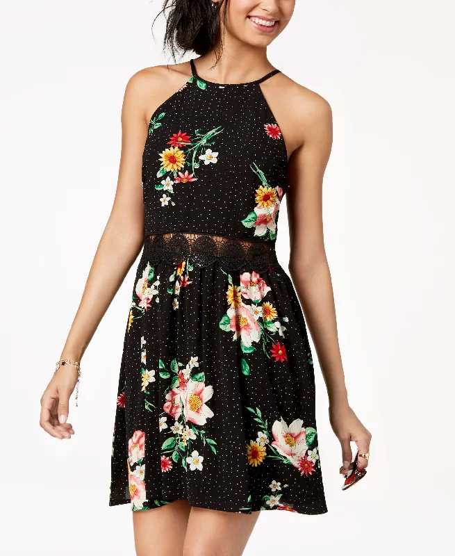 Price Fest Trixxi Juniors Printed Illusion Waist Dress