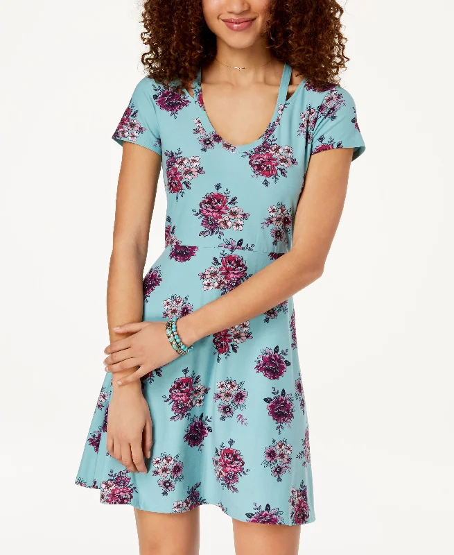 Crazy Deals Juniors' Cold-Collar Skater Dress