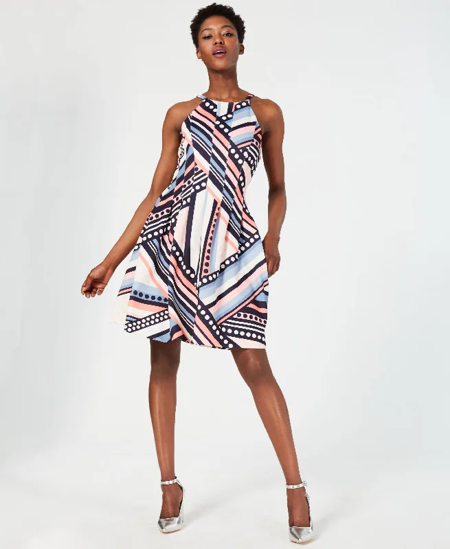 Bargain Prices Vince Camuto Apron Neck Fit Flare Dress