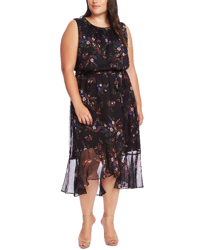 Friends and Family Sale Vince Camuto Plus Size Sleeveless Printed Belted Dress