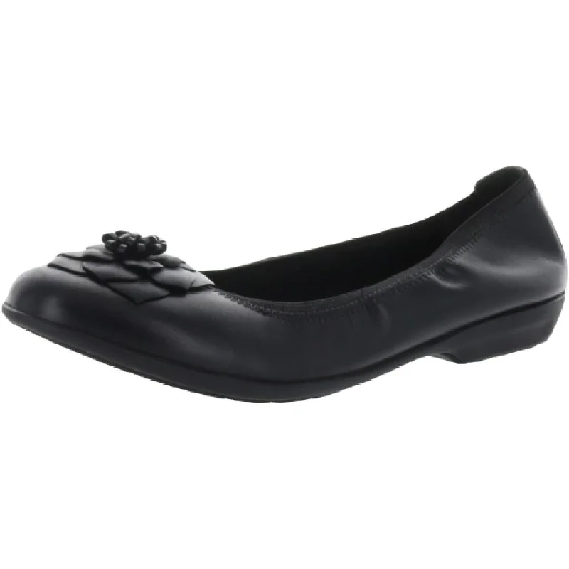 Don't Wait Walking Cradles Womens Feature Leather Slip On Ballet Flats