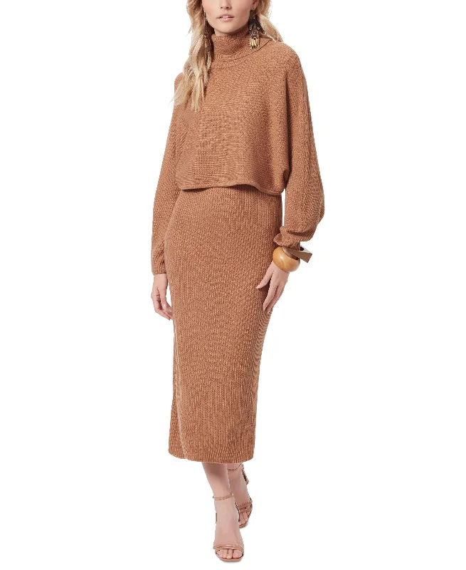 Savings Bonanza Women's Aralyn Sweater Dress & Turtleneck Topper 2-Pc. Set