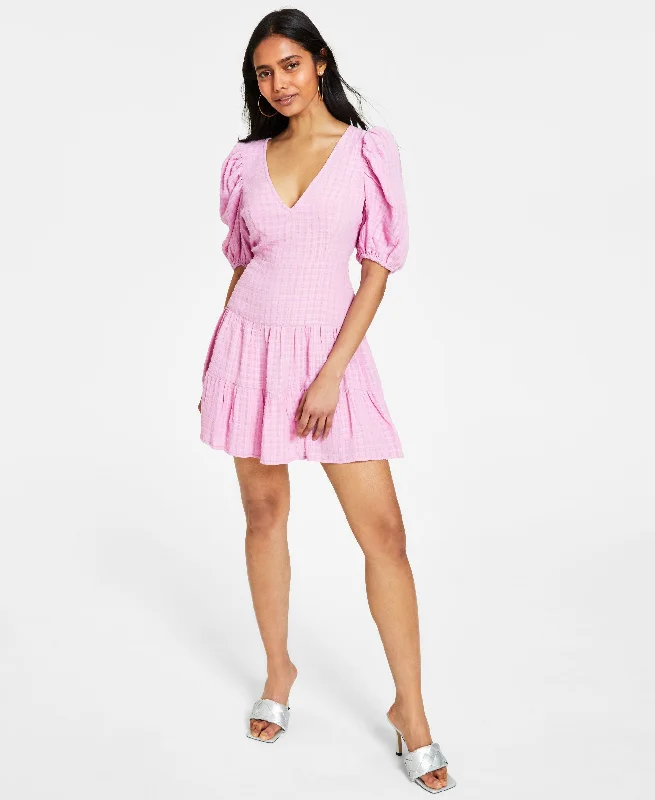 Super Bargain Women's Birch Gingham Seersucker Dress