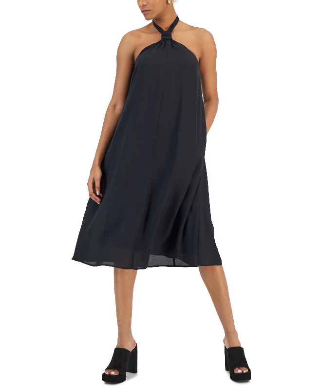 Time-Limited Offer Women's Halter-Neck Midi Dress