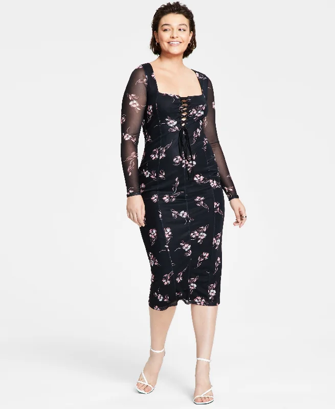 The Best Prices Women's Lace-Up Midi Dress