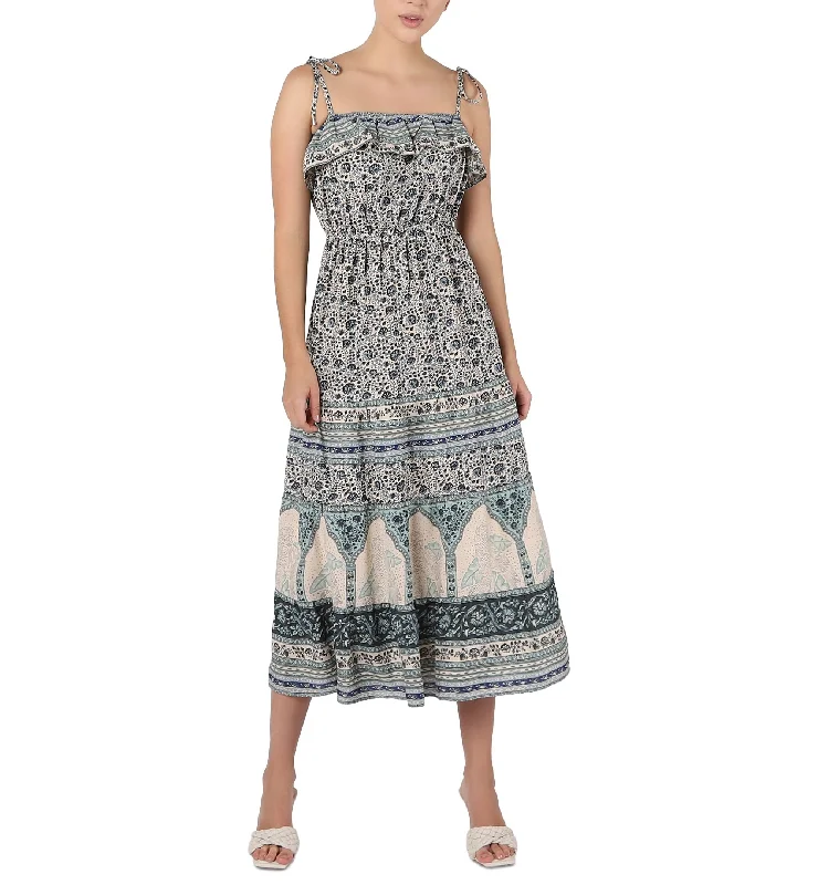 Massive Deals Women's Ruffled-Neckline Maxi Dress