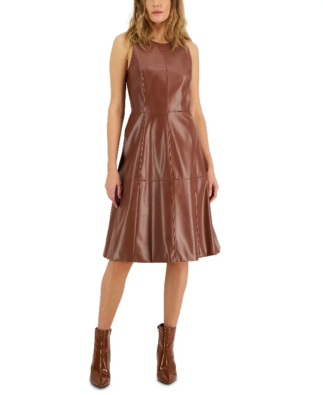 Big Discounts Women's Sleeveless Midi Fit & Flare Dress