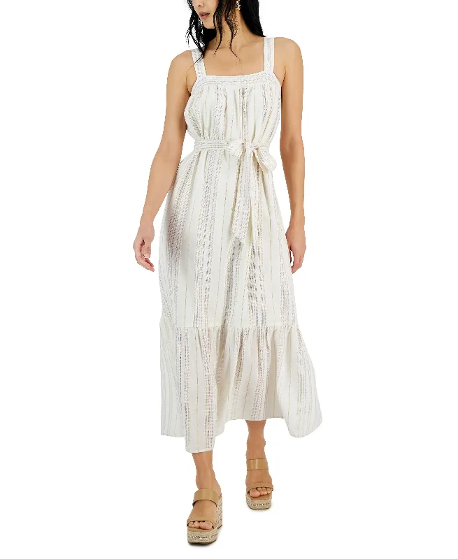 Limited Time Discount Women's Square-Neck Midi Dress